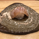 天ぷら たけうち - 高知産 赤むつの昆布〆 槍烏賊の糸切り