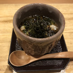 天ぷら たけうち - 対馬産 甘鯛と摘み海苔の茶碗蒸し