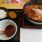 赤ぶに(旨辛チゲうどん）税込1,080円(2018.10.03)(2018.10.03)