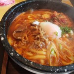 赤ぶに(旨辛チゲうどん）※拡大(2018.10.03)