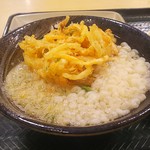 Hanamaru Udon - かけうどん130円 かきあげ140円 おでん大根90円