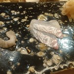 鮨 一新 - 写真２枚目；ヒラメのエンガワの刺身