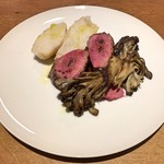 スガハラ - フランス シャラン鴨のロースト + 米沢 舞茸 + 里芋