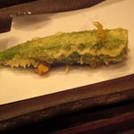 てんぷら天朝 - オクラ　昼の竹コース