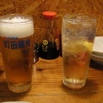 町田観光 五つ星 - お飲み物はこんなグラスで