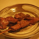 千亀 - 砂肝　　とても大きくかなり柔らかい印象です。こんなに美味しい砂肝は初めてでした。