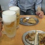 キャベツ焼 - ビールで乾杯(2018.8.14)