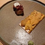 鮨 さかい - 蛸と赤ウニ