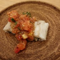 マガーリ - 噴火湾穴子ハーブ蒸し、トマトソース