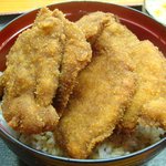 小川家 - ロースカツ丼特盛りのアップ