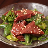 九条ネギのハツ刺し