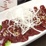 炭火焼肉　ひよりや - ネギ塩焼きレバー