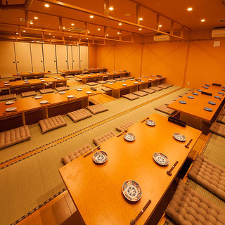 Up to 80 people! All seats have sunken kotatsu ♪ Semi-private rooms available