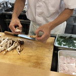 和久 - 調理風景/松茸('18.9月中旬)