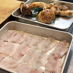 和久 - 調理前の松茸と鱧('18.9月中旬)