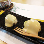 和久 - 7.甘味:無花果 ゴマペーストと生クリームのソース