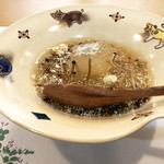 和久 - 1.冬瓜/えのき/鱧の玉子の葛餡掛け('18.9月中旬)