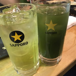 だるま鮨 - 締め 青汁ハイ、緑茶ハイで！