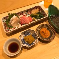 はらまさ - ④大トロ・淡路島産ヒラメ、あん肝ソース