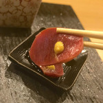 焼とり 中川 - 比内地鶏の砂肝刺