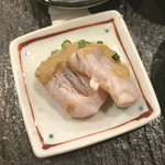 焼とり 中川 - 赤鷄ささみ・鳥肝ポン酢