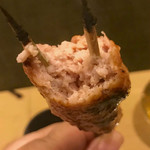 焼とり 中川 - 鴨とせせりのつくね串