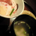 銀座 水野 - ちらし寿司・香の物・汁物