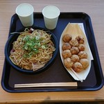 大阪玉出 会津屋 - たこ焼き・塩焼きそばセット　850円