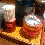 らーめん 鶏喰 - 卓上調味料