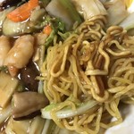 やきそば中華 龍 - エビ餡掛け焼きそば