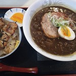 小舟 - ミニ小舟やきとり丼 ＆ カレーラーメン。