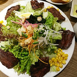 Brasserie MORI - ハラミステーキ＆サラダ