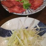 焼肉 平安郷 - ネギ塩牛タン。