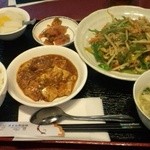 銀座 海老専家 - チンジャオロースーセット定食（８００円）