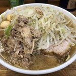 ラーメン二郎 - 【2018.9.24】小ラーメン750円+うずら100+ほぐし豚50円