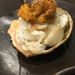 炭焼割烹 ふくろう - ズワイ蟹と帆立の甲羅焼