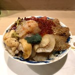 うを徳 - 中秋の名月丼（上から）