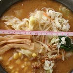 中華そば陽小屋 - 味噌ラーメン750円　丼の直径21cm