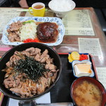 ひなた - 焼肉丼(bigり)と焼肉ハンバーグ(bigり)