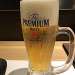 Kushiage Wagaya - 生ビール 中 500円