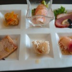 Umibeno Sousaku Resutoran Hokaze - 洋食のランチ。前菜盛りから～!(^^)!