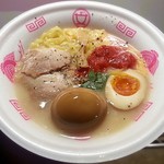 らーめん臺大 - 【絶品！ふわとろ卵の塩くもたま～アラビアータ添え～ + 味付煮玉子】￥900 + ￥100