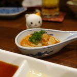 鳥田中 - 湯引きお造り２品（胸）650円