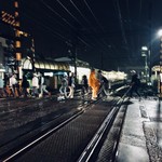 鳥田中 - 駅と踏切