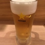てんぐ - まずは生ビール(^^)
