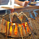 柳家 - 老茸（クロカワ）の炭火のタレ焼