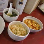 中国料理 安記 - スープ    炒飯     麻婆豆腐