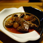 地鶏の鶏膳 - モツ煮