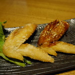 地鶏の鶏膳 - 手羽唐揚げプレーン・甘辛