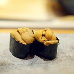 天寿し - 雲丹の食べ比べ